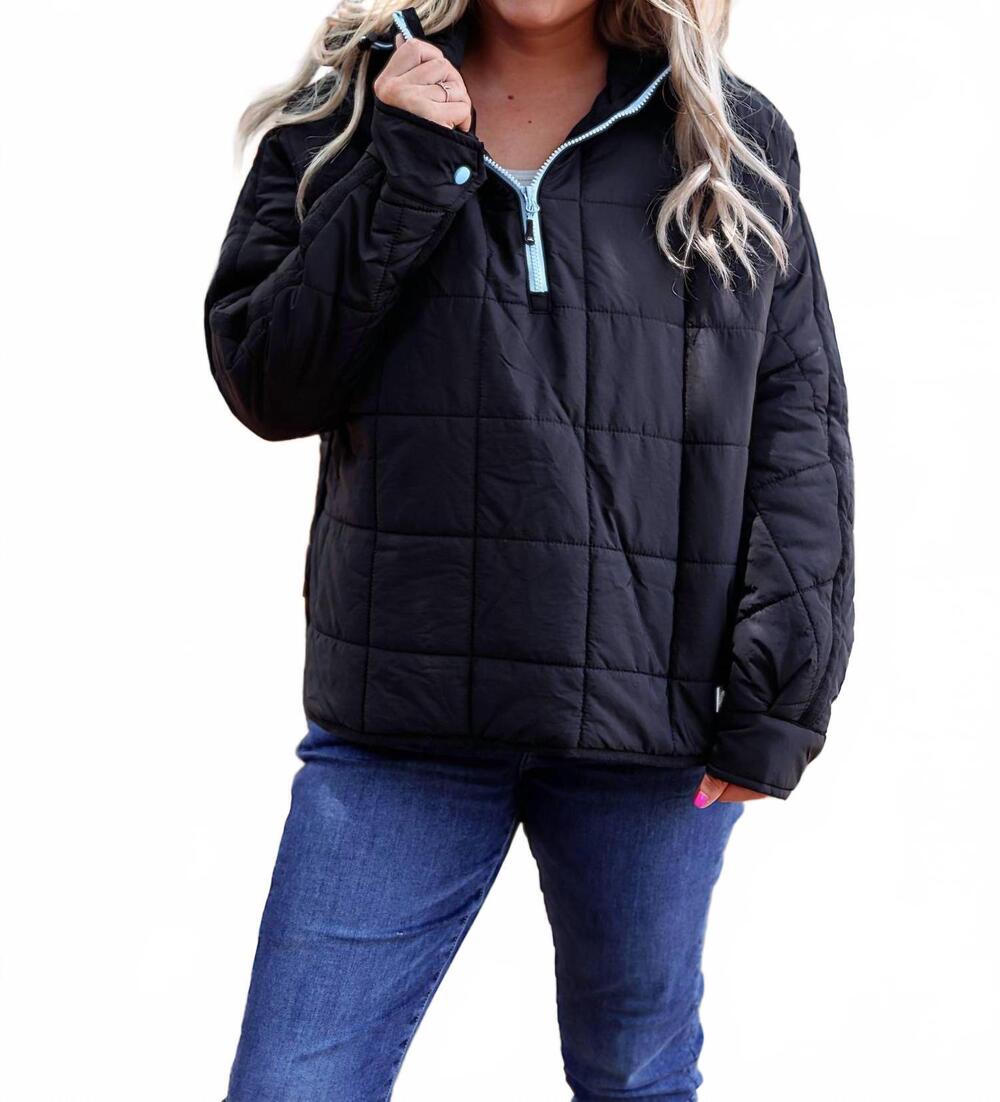 NEW JADELYNN BROOKE on cloud nine puffer hoodie in midnight